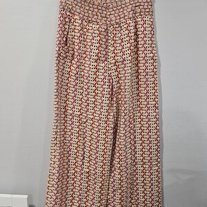 Anthropologie Cropped Wide-Leg Pants in Red, Yellow, Black, Cream